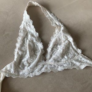 Free people lace halter bralette